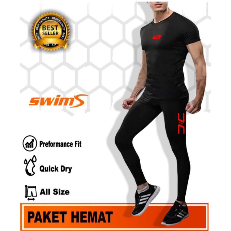 Set pakaian olahraga renang diving snorkeling pria olahraga