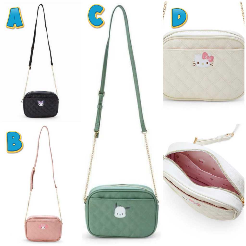 TAS SELEMPANG BAHAN KULIT JERUK TALI RANTAI (20X6X15)