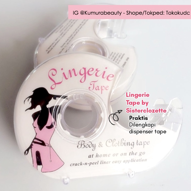 ART S83R DRESS  LINGERIE TAPE SELOTIP BAJU VLINE  INVISIBLE BODY TAPE BY SISTERCLOZETTE SECRET TAPE