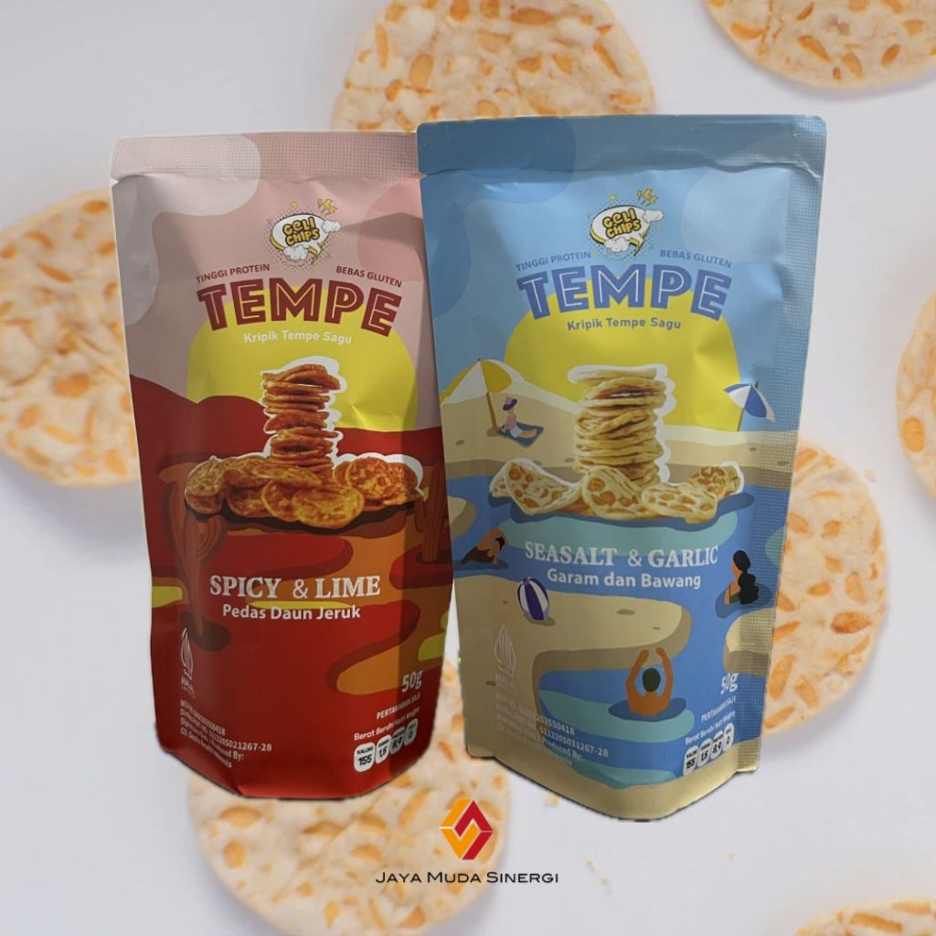 

GELI CHIPS - KERIPIK TEMPE SAGU - PEDAS DAUN JERUK & SEASALT GARLIC