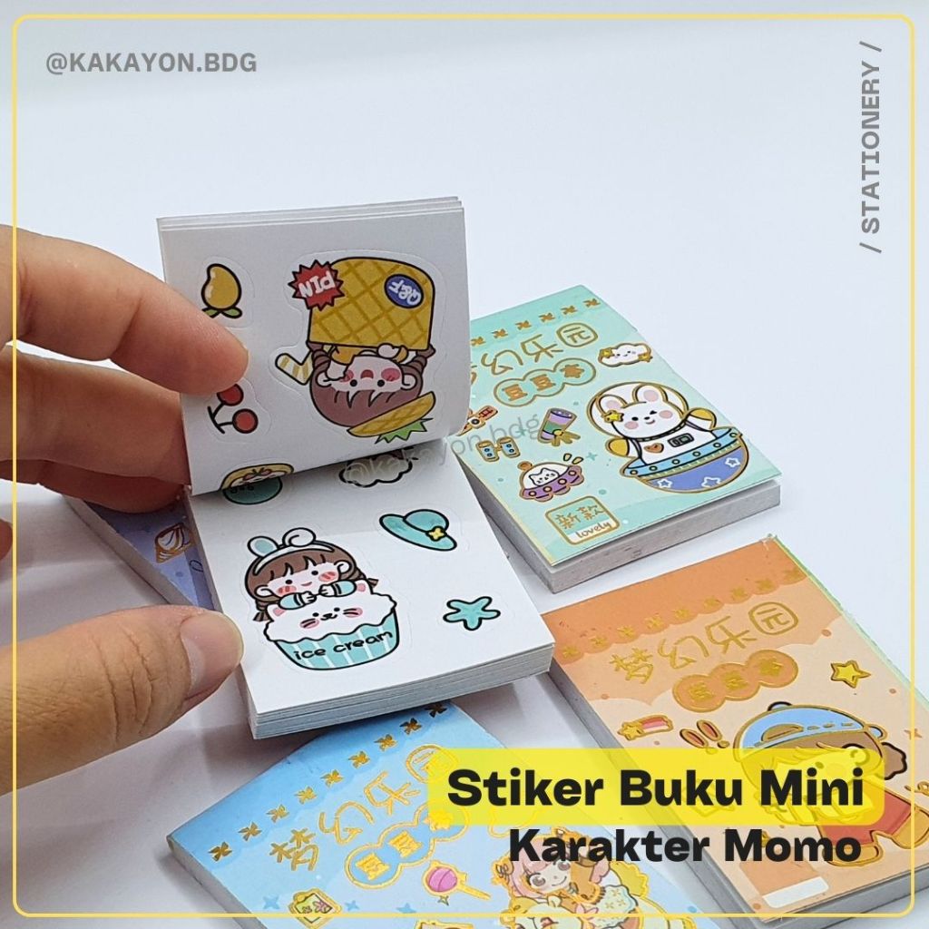 

Stiker Buku Mini Momo Karakter Lucu untuk Mainan Anak Buku Jurnal Diary