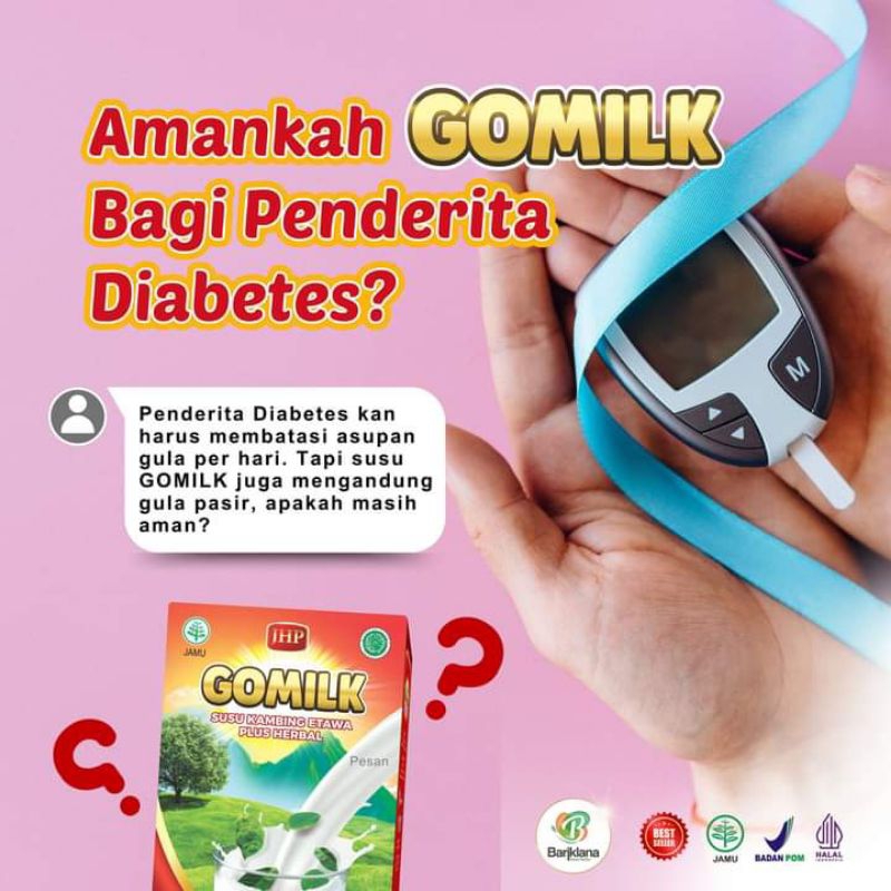 

Susu GOMILK Kambing Etawa plus herbal all varian untuk diabetes - 200gr