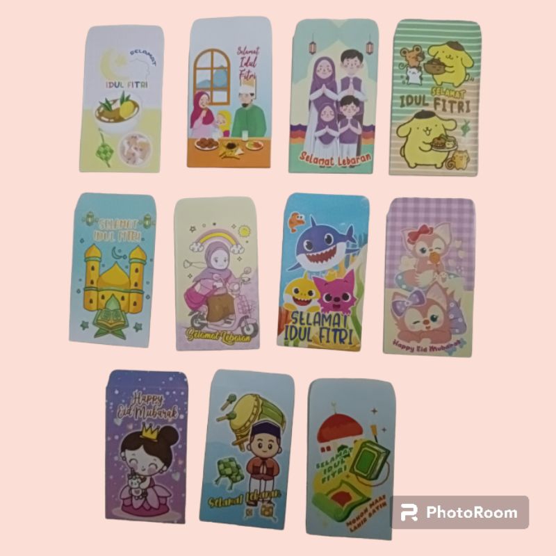 

Nolnuy27 - MURAH !!! (1pak isi 10pcs) Amplop lebaran kecil motif anak ukuran S, Angpao lebaran mini anak lebaran idul Fitri Random