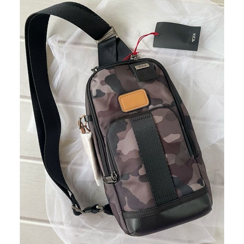 Tas Pria Selempang Tumi Authentic Original Fife Slim Sling Bag Warna Camo i