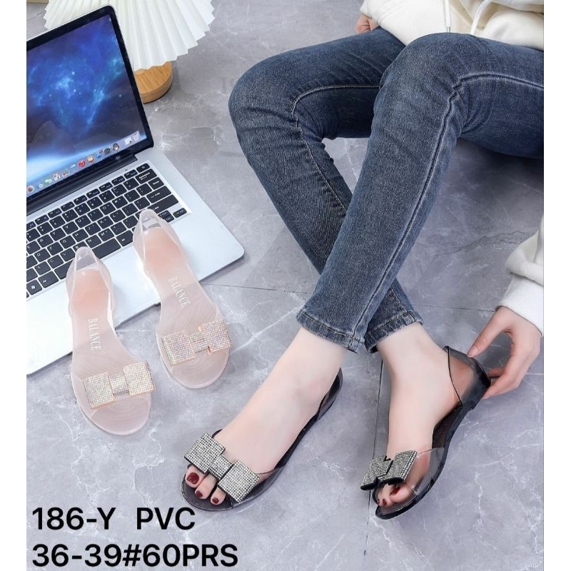 BARU SANDAL SELOP BERMOTIF PITA KOTAK JELLY,SANDAL SELOP KACA PITA IMPORT WANITA TERMURAH