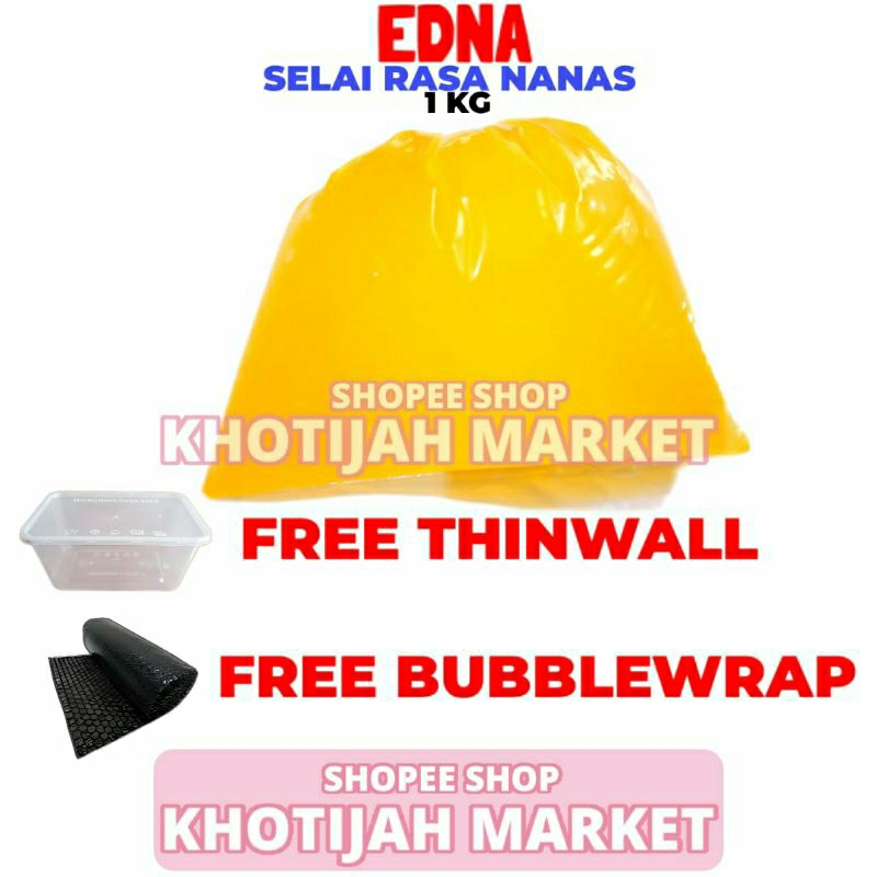 

Edna Selai Rasa Nanas 1 KG Repacked Kualitas Premium