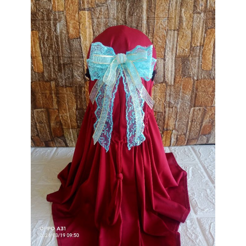 Konektor masker hijab, Pita Renda