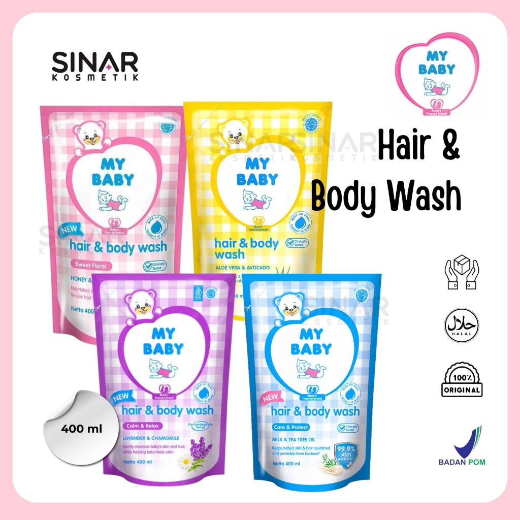 My Baby Hair & Body Wash Refill 400ml - Sabun Bayi & Shampo Isi Ulang 2in1