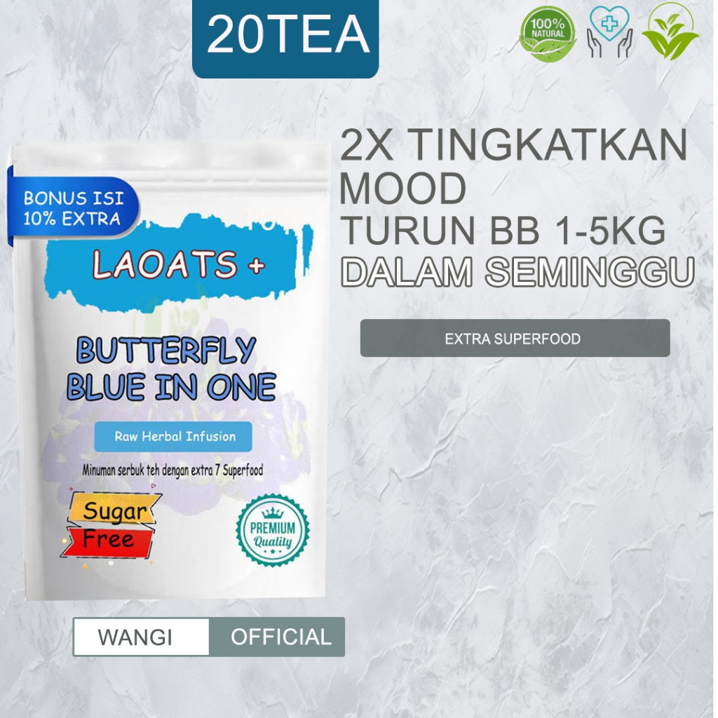 

Bunga Telang Penurun Berat Badan Minuman Diet Pelangsing Badan Teh Bunga Telang Organik Laoats