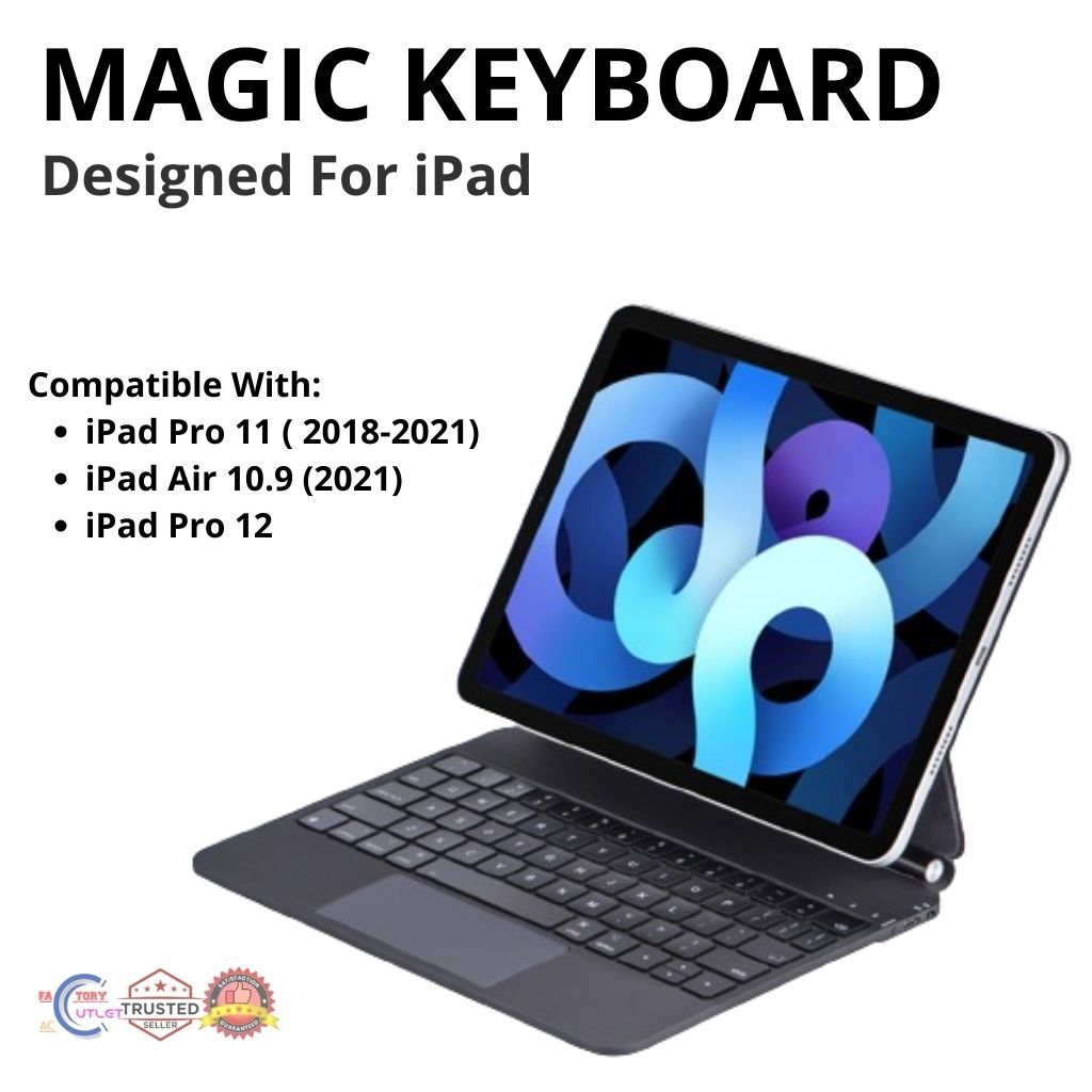 Magic Keyboard Rebound iPad Pro 11 2021/2020/2018 | iPad Air 4 10.9 | iPad Pro 12.9 Case Keyboard Wirelles Smart Keyboard Bluetooth Magic