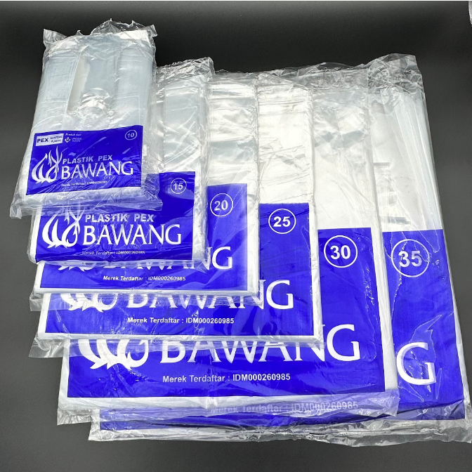 

Kantong Plastik Kresek PEX PE Bening Bawang Ukuran 20 25 30 35