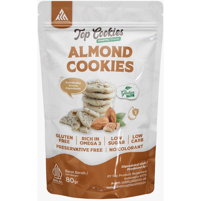 

TOP COOKIES ALMOND COOKIES GLUTEN FREE 80GR