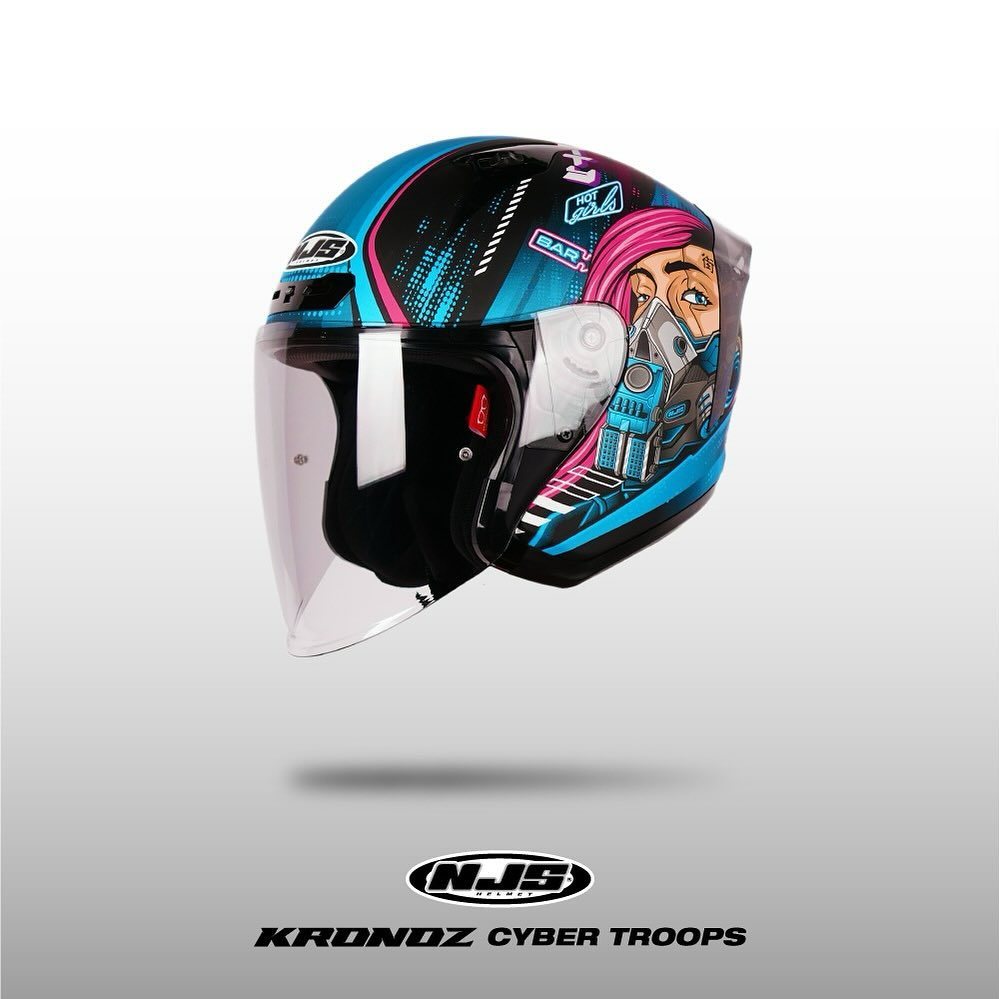 NJS KRONOZ CYBERTROOPS - Helm Half Face | NJS Kronoz | Kronoz | Kronoz Motif | Kronoz Ori | NJS | SN