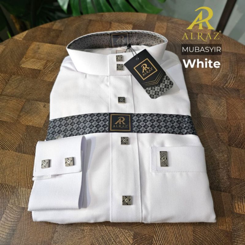 Jubah Al Raz woll putih Mubasyir/Jubah Saudi /Gamis Ikhwan /Jubah putih/Jubah woll