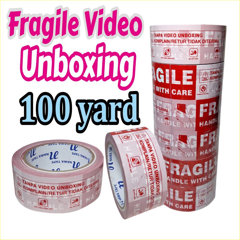 

PROMO 6 PCS LAKBAN FRAGILE UNTUK VIDEO UNBOXING PANHANG 100 YARD