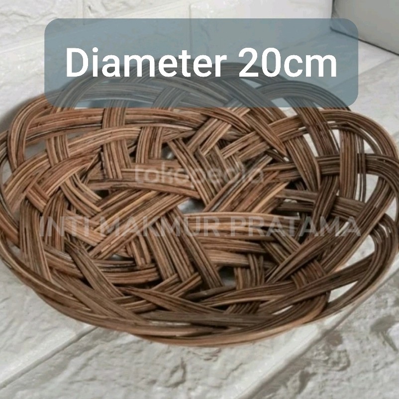 Piring Lidi Anyaman Kecil 20cm (Grosir)