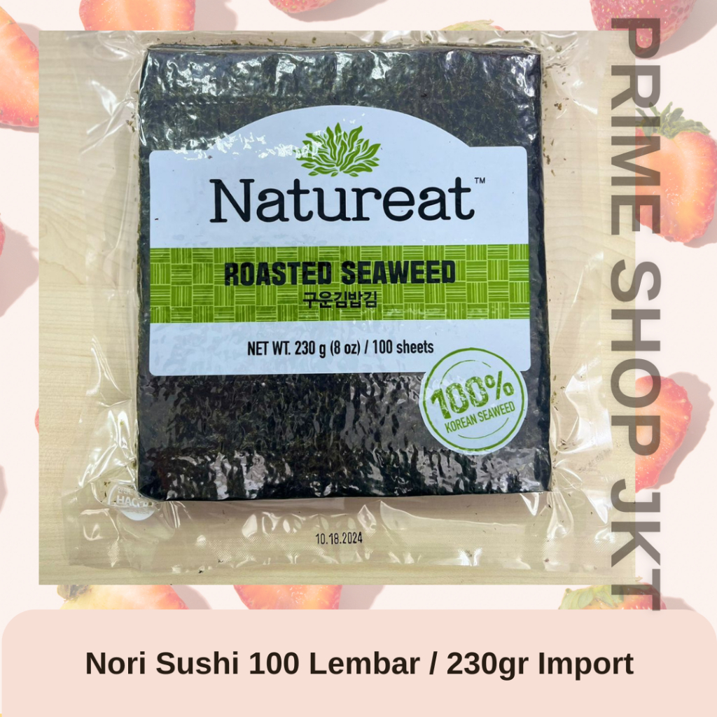 

EG Nori Sushi 100 Lembar Gim Gimbap Natureat Seaweed Persegi 100 Sheets