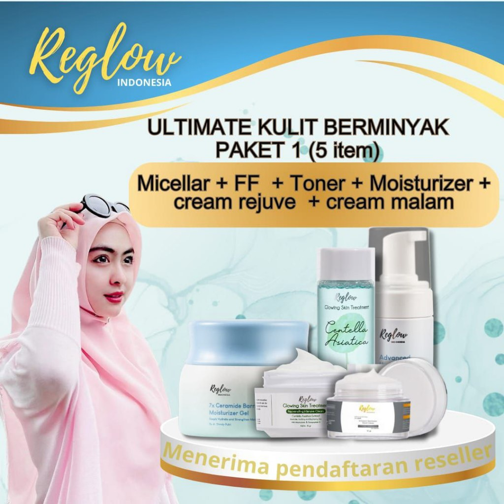 COD BISA - 0SBS Skincare Reglow Ultimate untuk Kulit Berminyak Paket 1 (5 pcs) Facial Foam Skinbarri