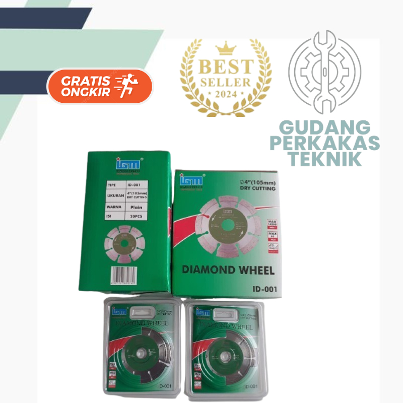 DIAMOND WHEEL IGM 4" - MATA PISAU POTONG KERAMIK GERINDA