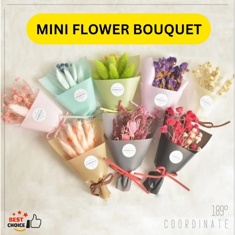 BUKET BUNGA KERING MINI DRIED FLOWER BOUQUET GIFT VALENTINE HAMPERS WISUDA
