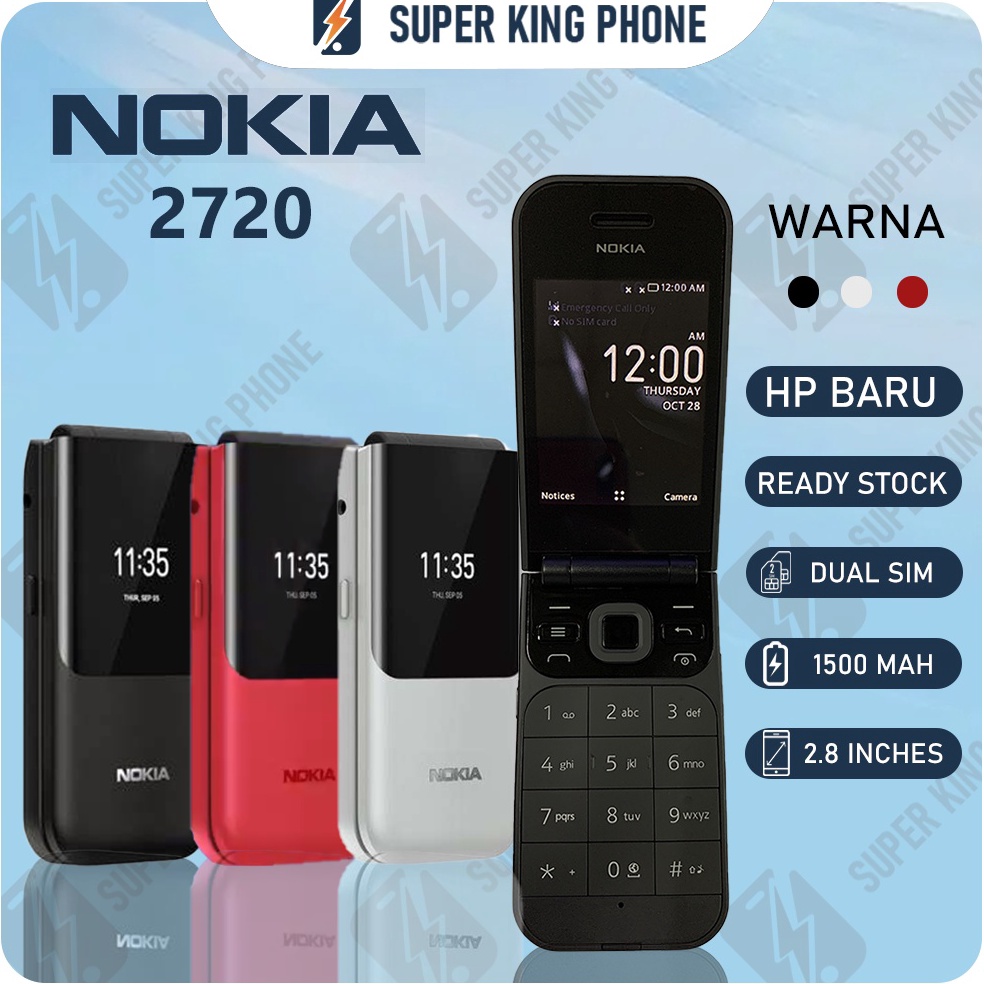 READY NOKIA 272 FLIP Phone 2G DUAL SIM GARANSI HP JADUL NOKIA JADUL LIPAT