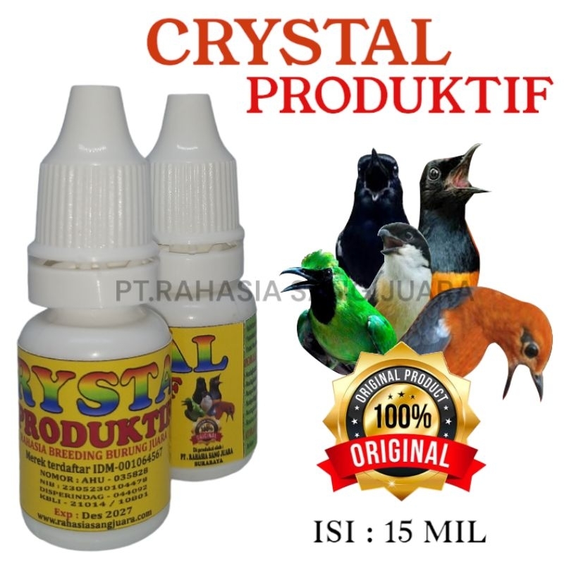 CRYSTAL PRODUKTIF/VITAMIN BURUNG/VITAMIN BREEDING BURUNG(15 MIL)