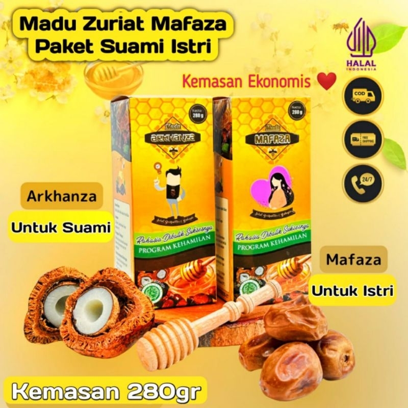 

Madu Zuriat Mafaza 280gr Kemasan Ekonomis / Madu Promil / Madu Zuriat Program Hamil