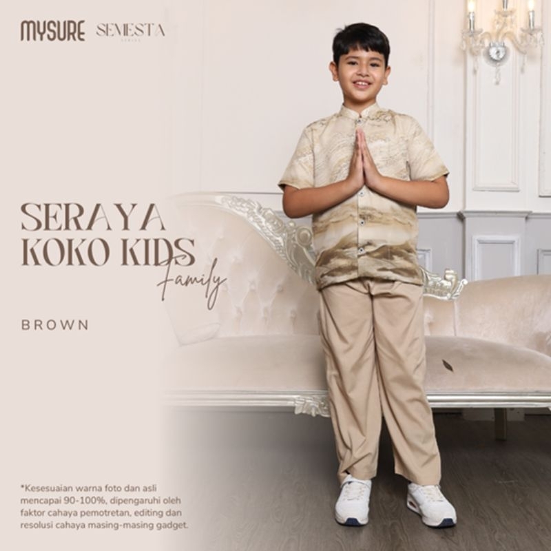 Seraya Koko Kids Family MYSURE / Baju Koko Anak Couple Family / Baju Koko Anak Lengan Pendek