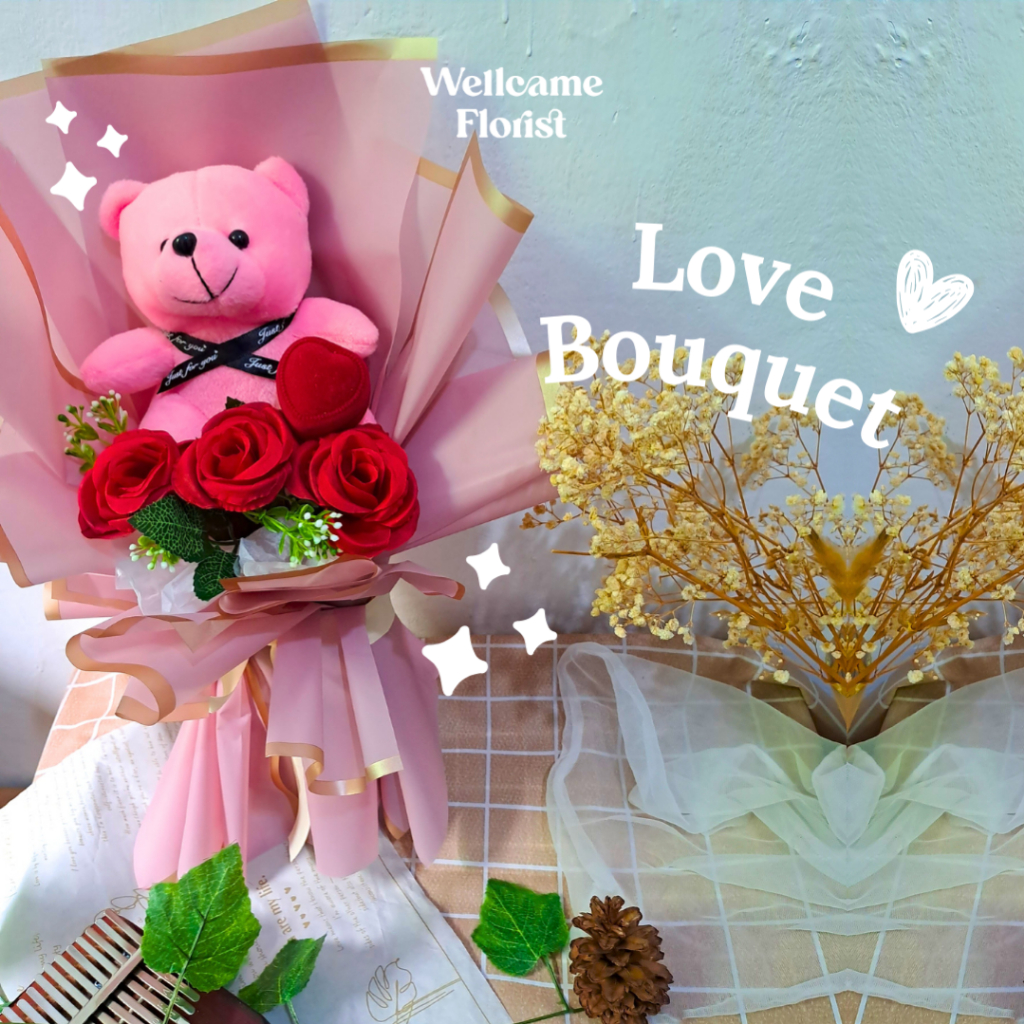[Wellcame.Florist] Buket Lamaran Cincin | Bucket Bunga | Bouquet Flower | Gift | Anniversary | Graduation | Wisuda | Cewek Cowok | Beruang