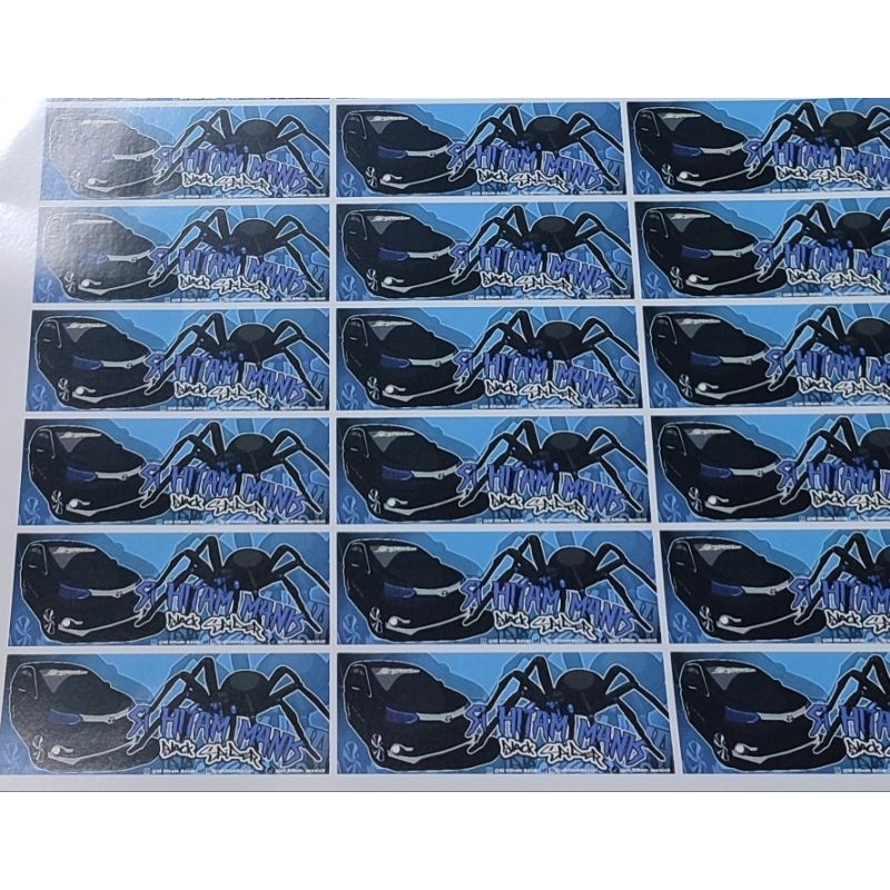 

stiker Si Hitam Manis Black Spider