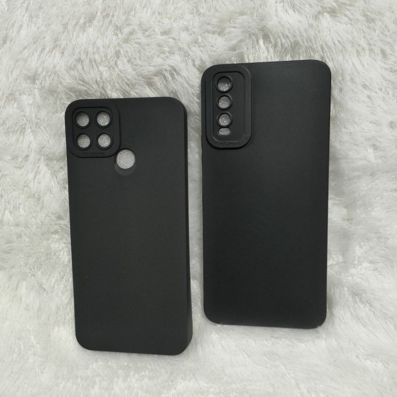 Soft Case Redmi Note 8 Pro Slikon Casing Case Macaron Candy Protect Pro Camera Full Black Hitam