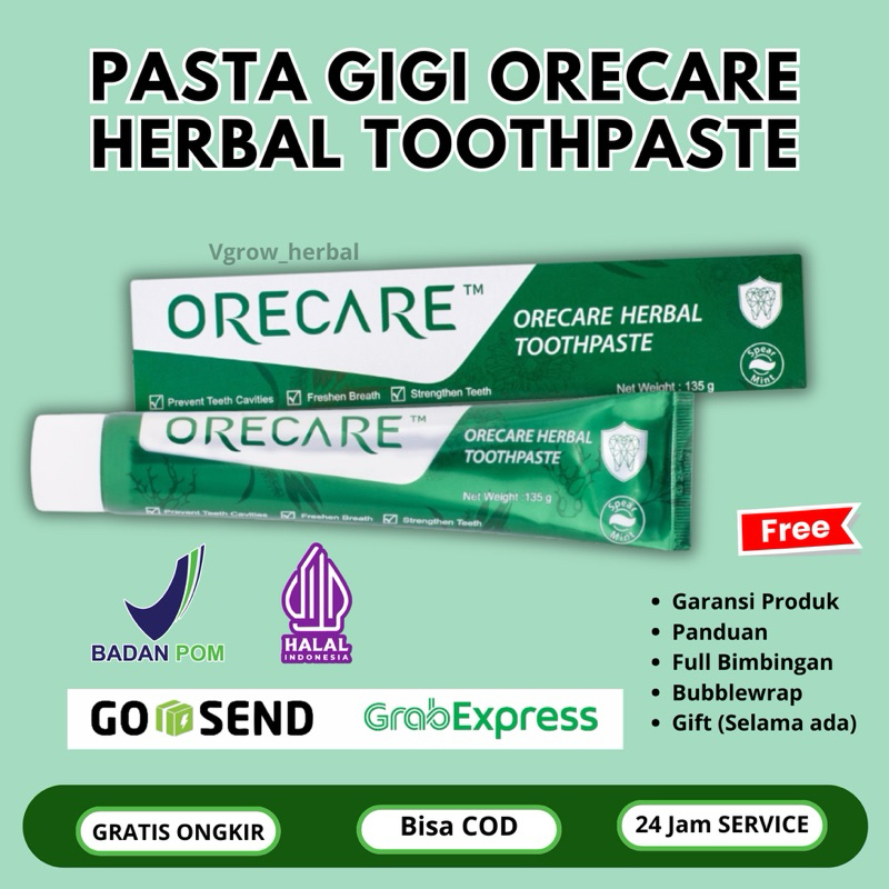 Odol Orecare Pemutih Gigi dan Penghilang Karang Gigi Pemutih Gigi Kuning Odol Herbal Perontok Karang