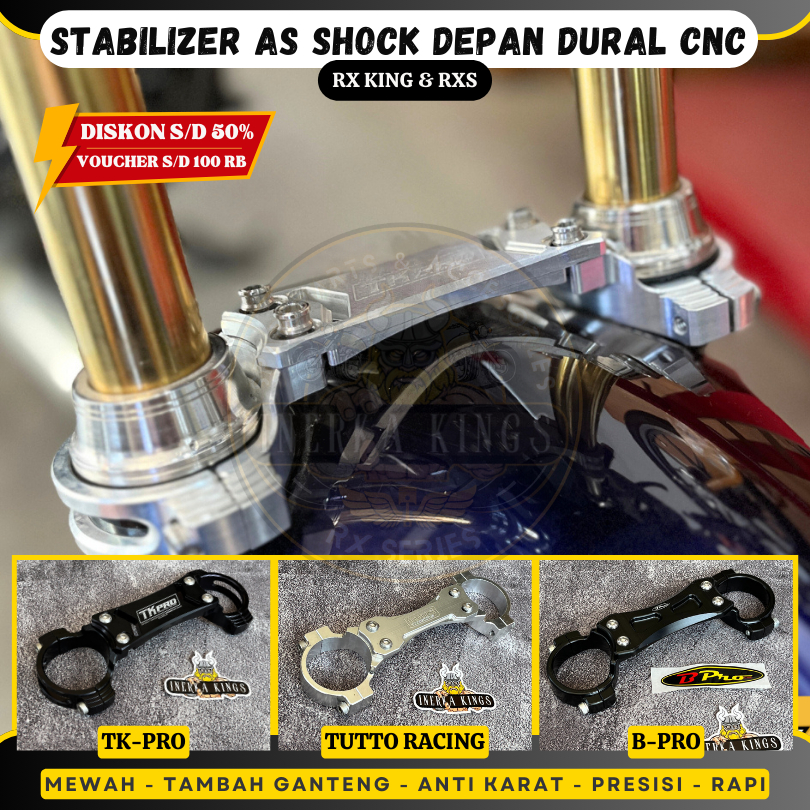 Gembok Stabilizer Shock Depan RX KING RXS Dural CNC TUTTO TKPRO BPRO