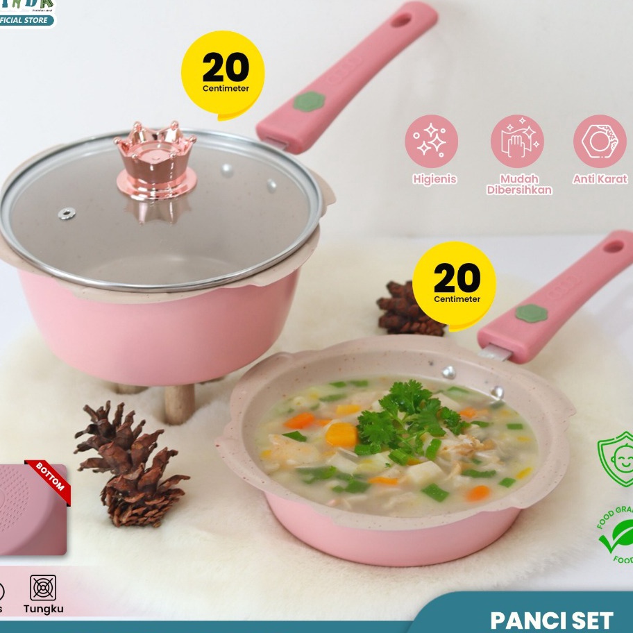 Dapatkan gaya kelas dunia dengan harga hemat Sinda Panci Mpasi Cookware Full Set  Peralatan Panci Ba