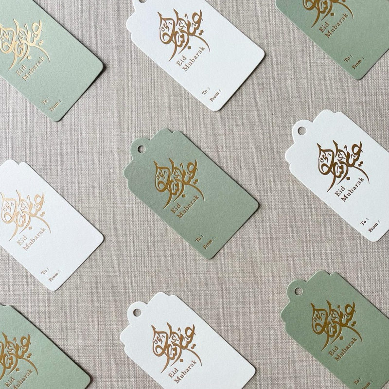 

GIFT TAG/HANG TAG/EID MUBARAK EDITION-CALLIGRAPHY ARABIC (1 PAK ISI 10 PCS)