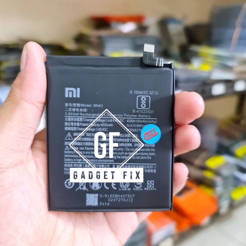 Batre Baterai Xiaomi BN43 Original HP Xiaomi Redmi Note 4 / Note 4X Snapdragon Battery Batrei Tanam