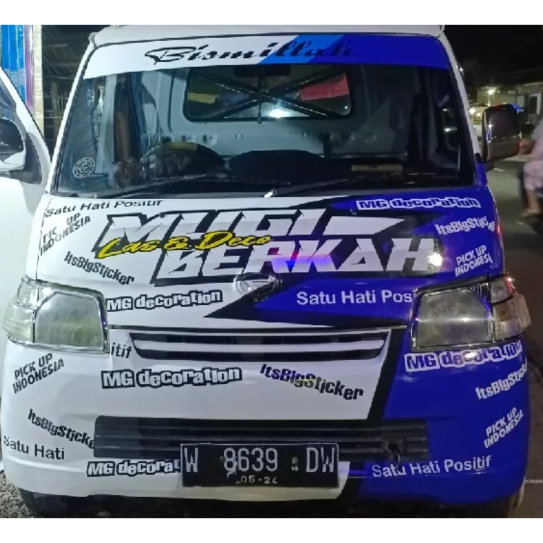 STIKER MOBIL PICKUP GRANMAX DECAL PRINT KAP BEMPER MOTIF KEREN