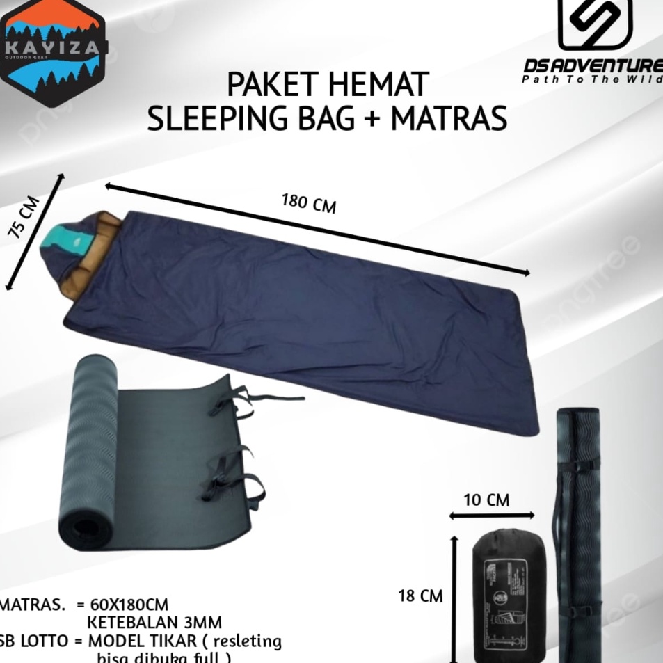 Pencarian Terlaris  Paket sleeping bag lotto matras camping  paket sliping bag matras  matras sleepi