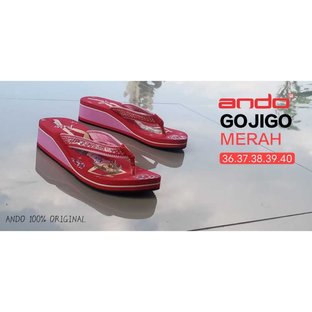 SANDAL HAK TINGGI WANITA 36-40 WADGES JEPIT SANDAL WEDGES - SANDAL HEEL ANDO ORIGINAL 100% TERBARU D