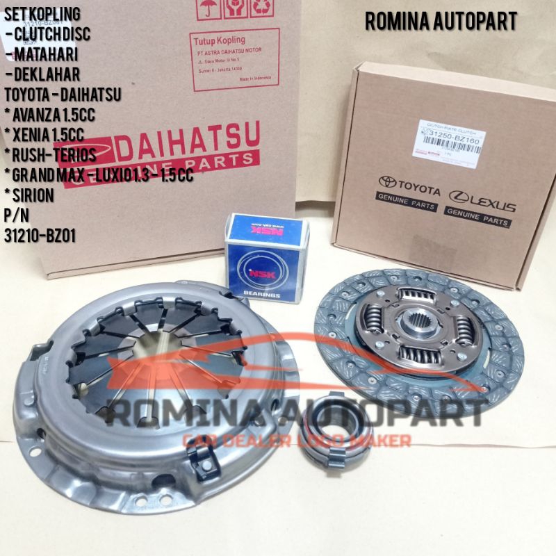 KOPLING SET FUEL SET TOYOTA AVANZA XENIA VELOZ 1.5CC ORIGINAL 1SET