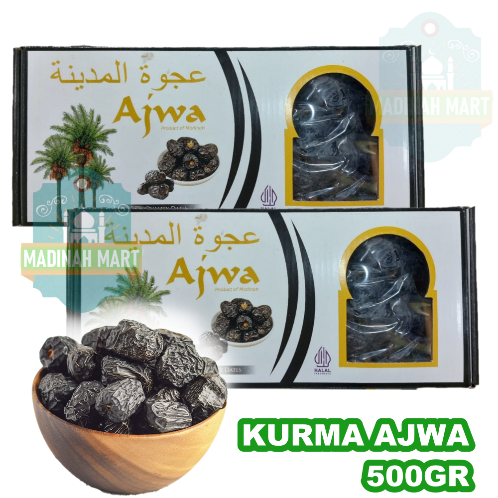 

kurma nabi jumbo /kurma ajwa/kurma rosul 500gr KEMASAN DUS