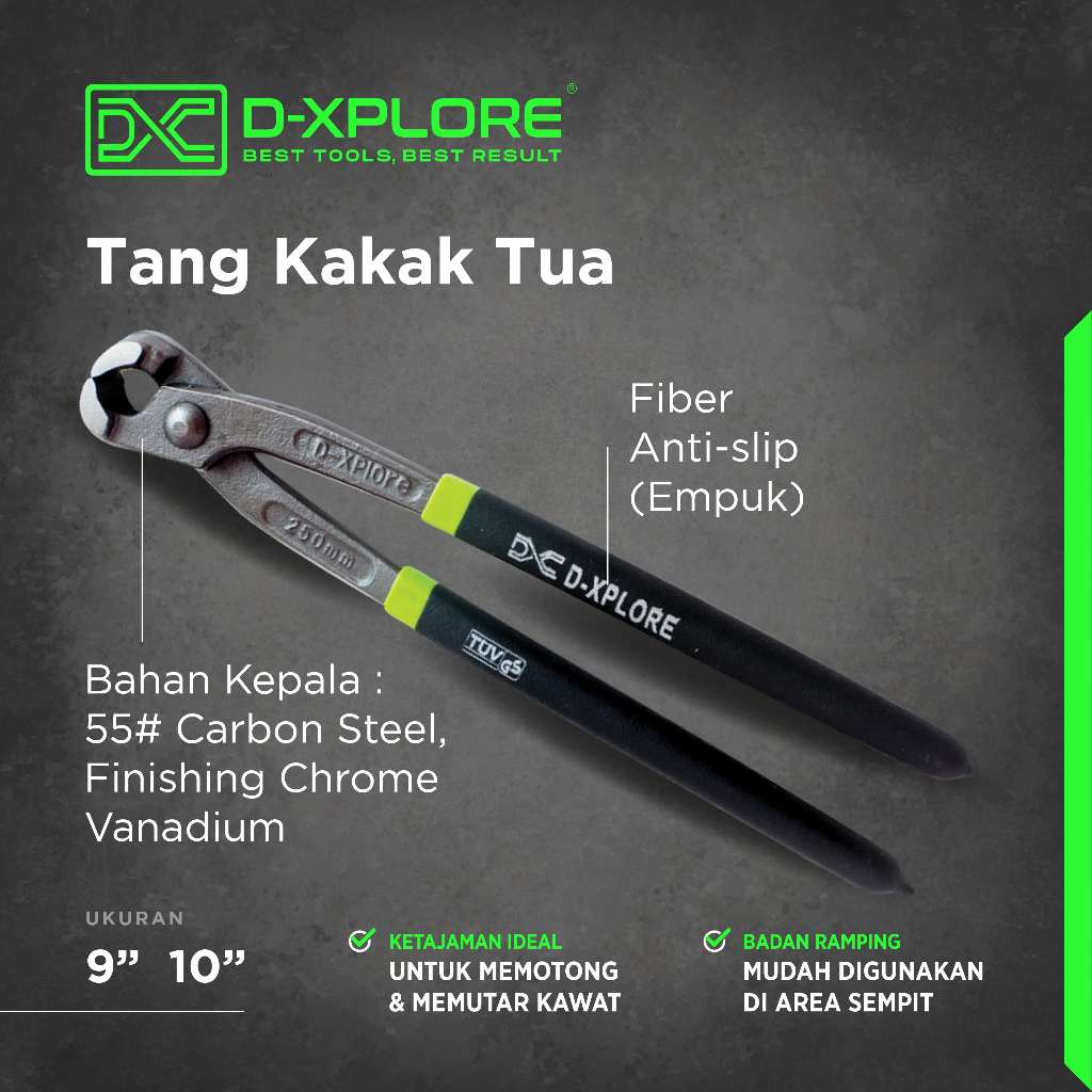 D-XPLORE Tang Gegep / Ikat / Catut / Tang Kakak Tua Carbon / Betet / Cabut