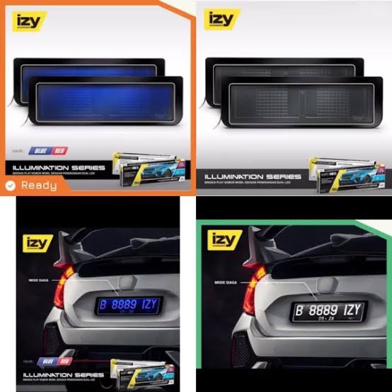 Dudukan Plat Nomer Mobil Izy Lampu Led ( Sepasang )