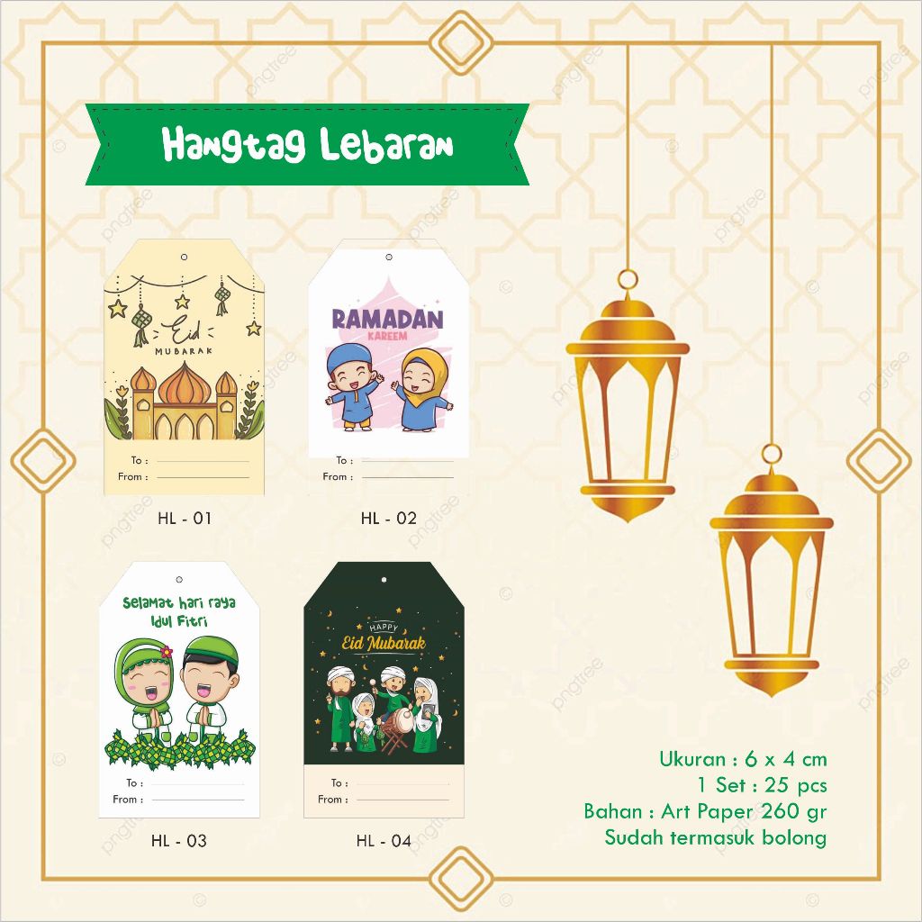 

Hangtag Lebaran / Idul Fitri / Eid mubarak / Price tag / Label tag