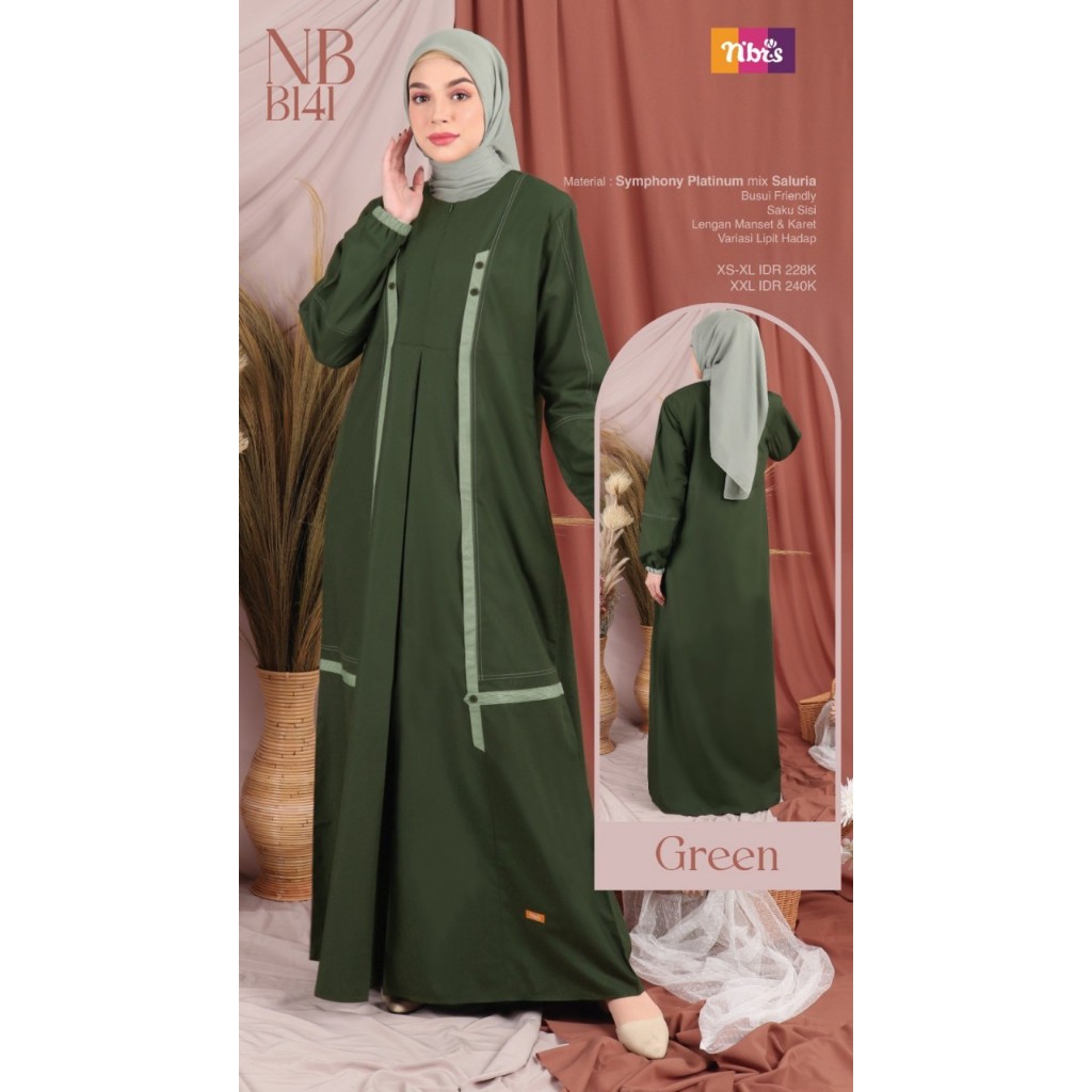 BAJU GAMIS NIBRAS TERBARU NB B141 / BAJU GAMIS MODERN KONDANGAN / BAJU NIBRAS SYARI
