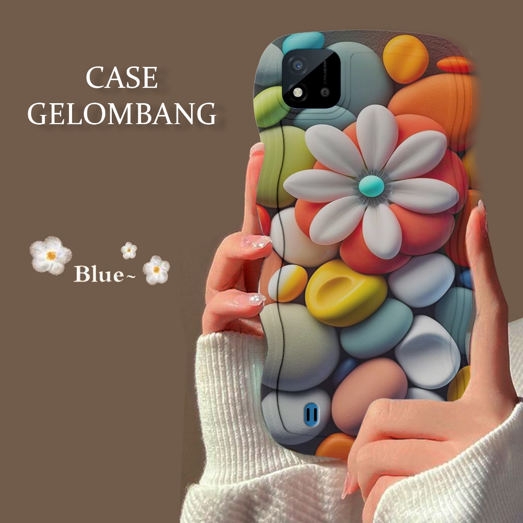 Soft Case GELOMBANG Hp Realme C11 2021 - Realme C11 2021 - Case Pro Camera - Fashion Case Motif Abst