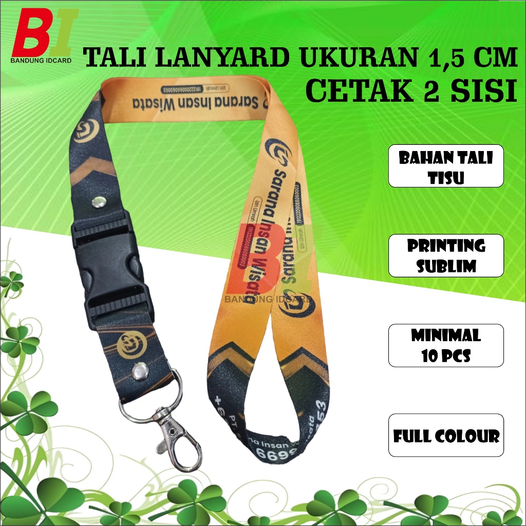 

TALI LANYARD ID CARD PRINTING 2,5 CM/LANYARD PRINTING SUBLIM FULL COLOR