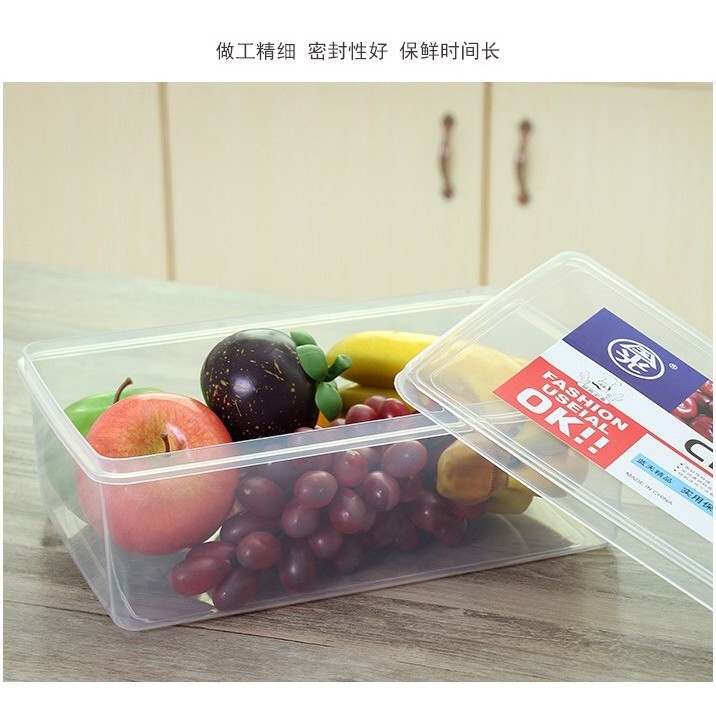 Kotak Makan Plastik Persegi Panjang/Thinwall/Food Container Crisper Kecil Besar