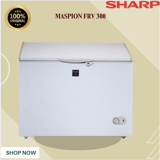 SHARP CHEST FREEZER FRV 300 Freezer pembeku daging BERGARANSI/FRV300/FRV-300/FRV 300/CHEST FREEZER