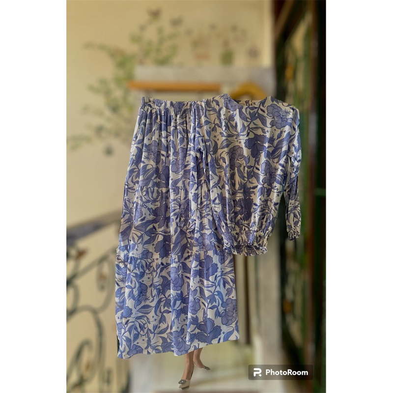 Meera Dress one set rok premium wanita